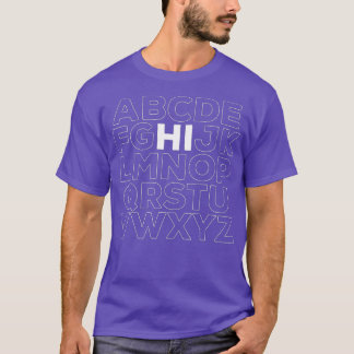 Camiseta Gracioso Pre K Kindergarten Hi Alphabet De Vuelta