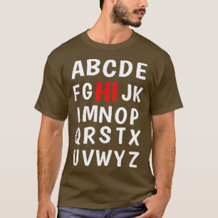 Camiseta Gracioso Pre K Kindergarten Hi Alphabet De Vuelta