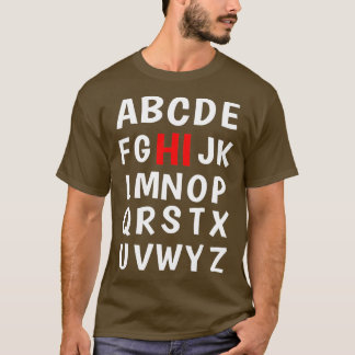 Camiseta Gracioso Pre K Kindergarten Hi Alphabet De Vuelta