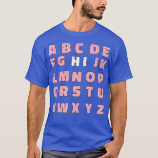 Camiseta Gracioso Pre K Kindergarten Hi Alphabet De Vuelta 