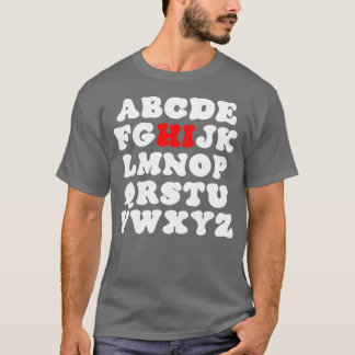 Camiseta Gracioso Pre K Kindergarten Hi Alphabet De Vuelta