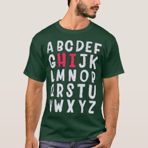 Camiseta Gracioso Pre K Kindergarten Hi Alphabet De Vuelta