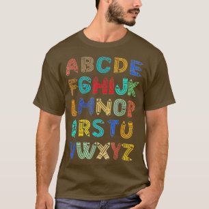 Camiseta Gracioso Pre K Kindergarten Hi Alphabet De Vuelta