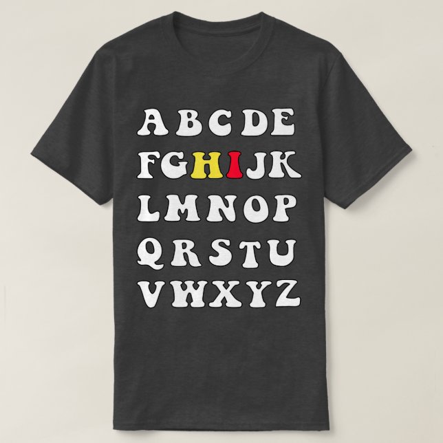 Camiseta Gracioso Pre K Kindergarten Hi Alphabet De Vuelta  (Diseño del anverso)
