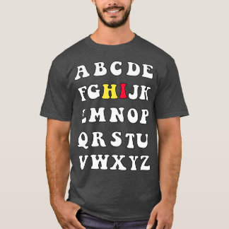 Camiseta Gracioso Pre K Kindergarten Hi Alphabet De Vuelta 