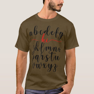 Camiseta Gracioso Pre K Kindergarten Hi Alphabet De Vuelta 