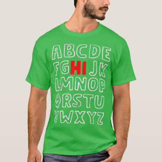 Camiseta Gracioso Pre K Kindergarten Hi Alphabet De Vuelta 