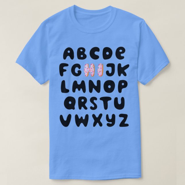 Camiseta Gracioso Pre K Kindergarten Hi Alphabet De Vuelta  (Diseño del anverso)