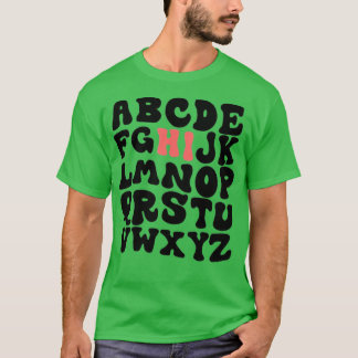 Camiseta Gracioso Pre K Kindergarten Hi Alphabet De Vuelta