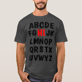 Camiseta Gracioso Pre K Kindergarten Hi Alphabet De Vuelta 