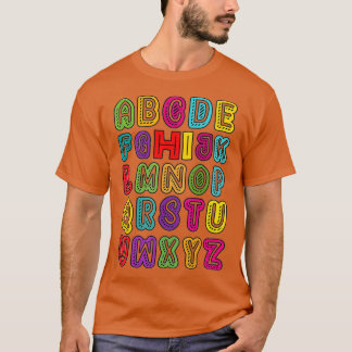Camiseta Gracioso Pre K Kindergarten Hi Alphabet De Vuelta 