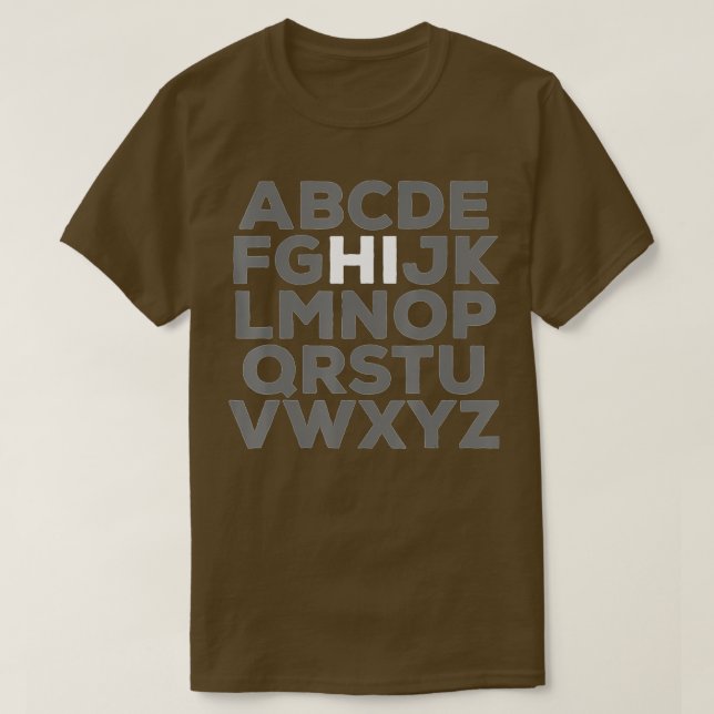 Camiseta Gracioso Pre K Kindergarten Hi Alphabet De Vuelta  (Diseño del anverso)