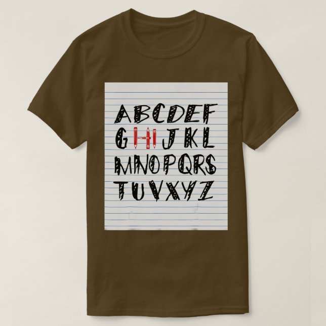 Camiseta Gracioso Pre K Kindergarten Hi Alphabet De Vuelta  (Diseño del anverso)