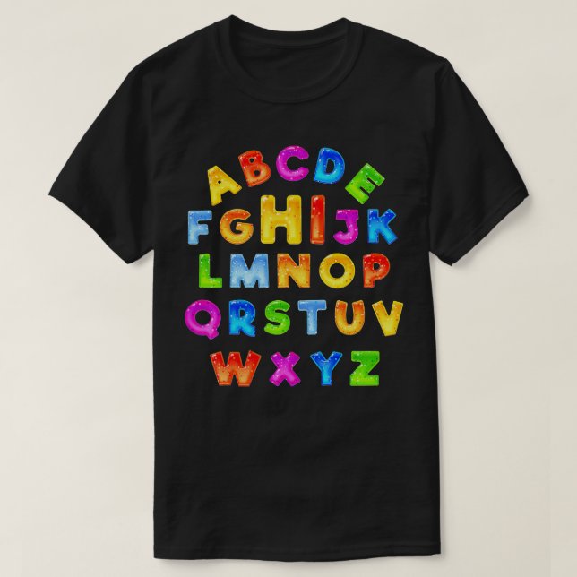Camiseta Gracioso Pre K Kindergarten Hi Alphabet De Vuelta  (Diseño del anverso)