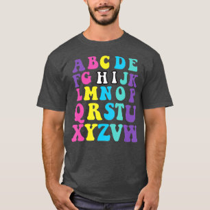 Camiseta Gracioso Pre K Kindergarten Hi Alphabet De Vuelta