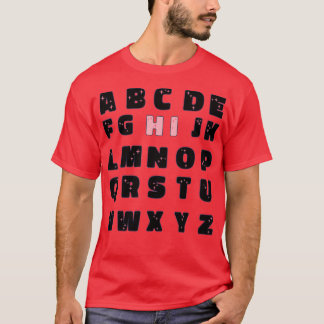 Camiseta Gracioso Pre K Kindergarten Hi Alphabet De Vuelta 