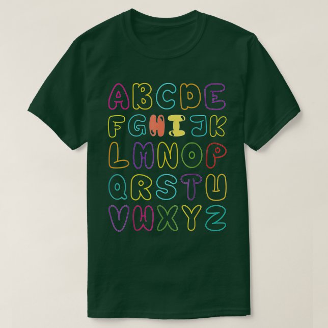 Camiseta Gracioso Pre K Kindergarten Hi Alphabet De Vuelta  (Diseño del anverso)