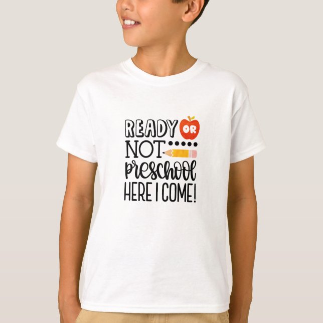 Camiseta Gracioso preescolar de vuelta al regalo escolar (Anverso)