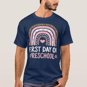 Camiseta Gracioso Primer Día De La Escuela De Leopardo Pree