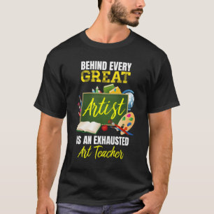Camiseta Gracioso profesor de arte agotado de vuelta a la e