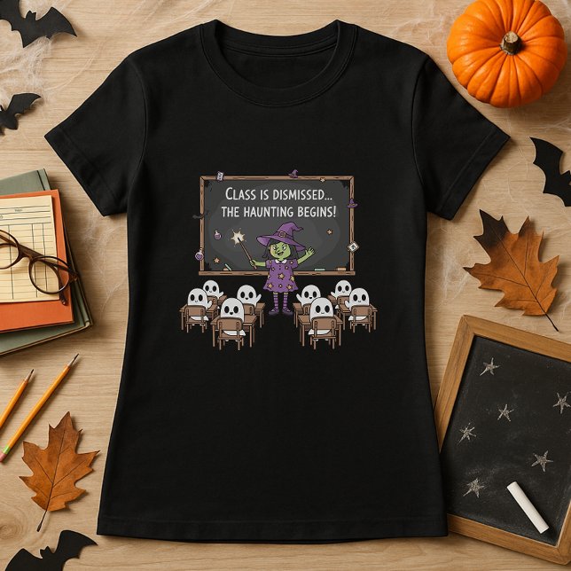 Camiseta Gracioso profesor de Brujas en Halloween y estudia (Subido por el creador)