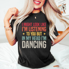 Camiseta Gracioso profesor de danza retro vintage negro