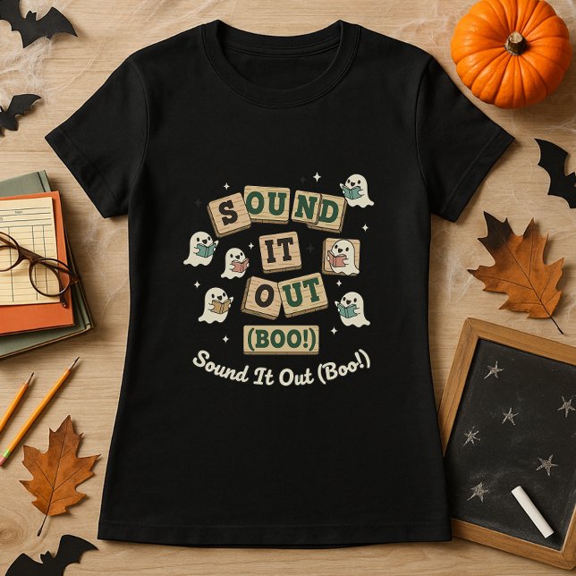 Camiseta Gracioso profesor de fonía de Halloween sonríe (Subido por el creador)