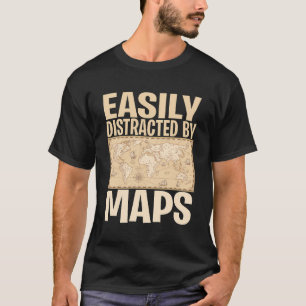 Camiseta Gracioso profesor de geografía - Distraído fácilme