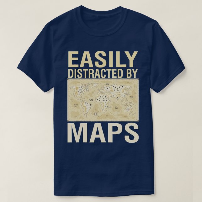 Camiseta Gracioso Profesor De Geografía Distraído Fácilment (Diseño del anverso)