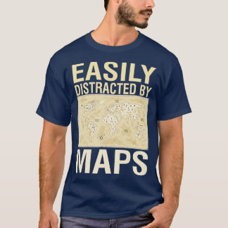 Camiseta Gracioso Profesor De Geografía Distraído Fácilment
