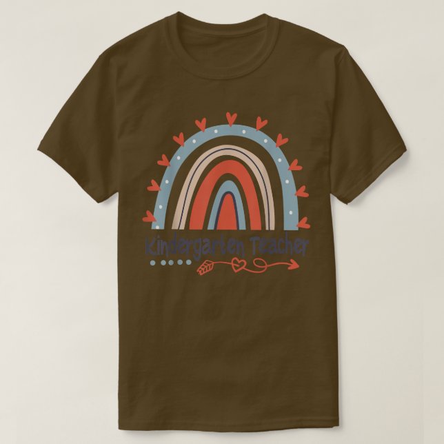 Camiseta Gracioso profesor de guardería Boho Rainbow de vue (Diseño del anverso)