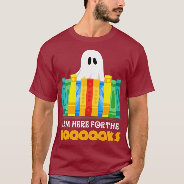 Camiseta Gracioso profesor de Halloween leyendo libros fant (Anverso)