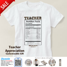 Camiseta Gracioso profesor de Hechos Nutricionales Personal