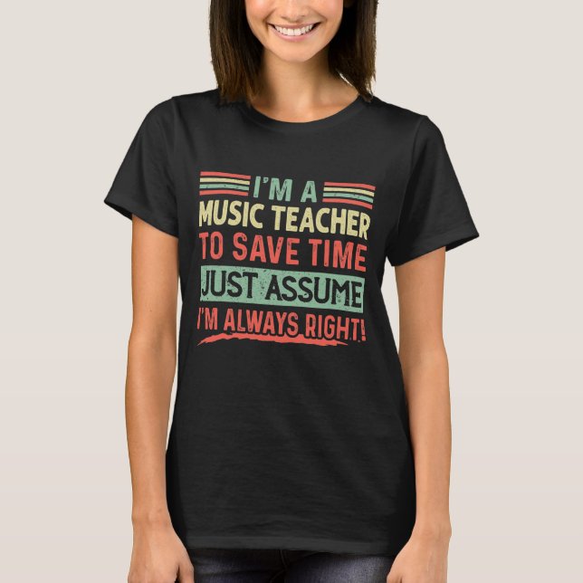 Camiseta Gracioso profesor de música T-Shirt (Anverso)