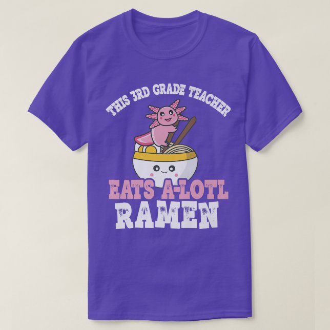 Camiseta Gracioso profesor de tercer grado Ramen Pun Teache (Diseño del anverso)