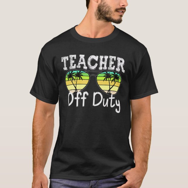 Camiseta Gracioso profesor de vacaciones de gafas de sol Pa (Anverso)