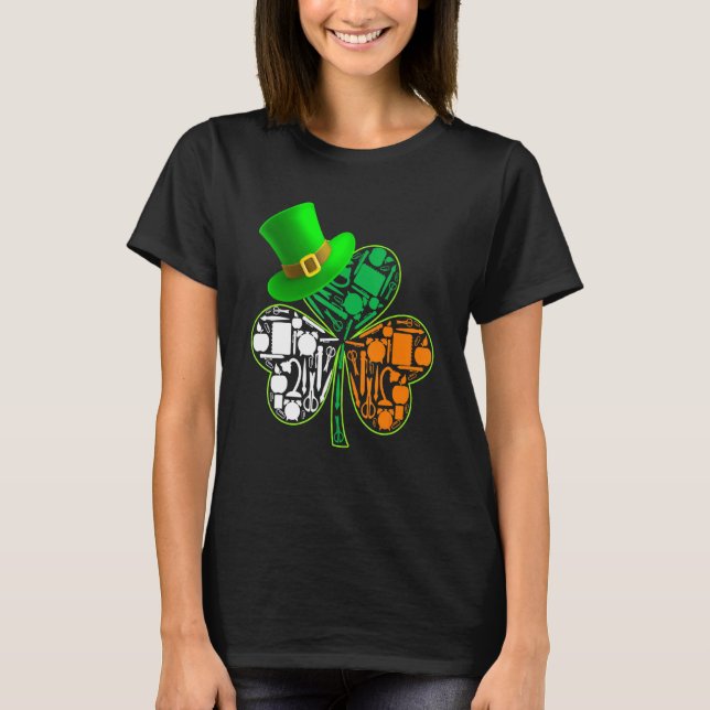 Camiseta Gracioso profesor del Día de San Patricio Shamrock (Anverso)