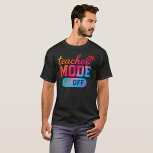 Camiseta Gracioso profesor dice vibrante tropical de fin de