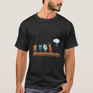 Camiseta Gracioso programa de computación en nube de Evolu