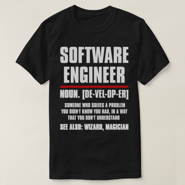Camiseta Gracioso programa informático de definición de ing (Diseño del anverso)