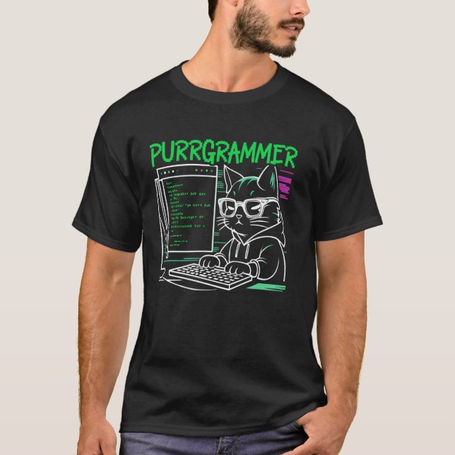 Camiseta Gracioso programador codificador PC Programación C (Anverso)