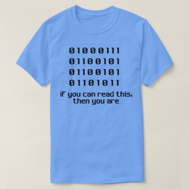 Camiseta Gracioso programador de informática Binary Code Ge (Diseño del anverso)