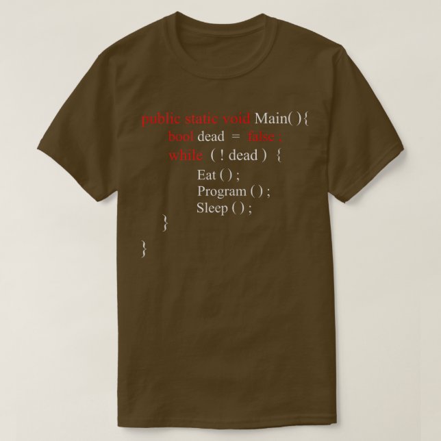 Camiseta Gracioso programador de informática come código de (Diseño del anverso)