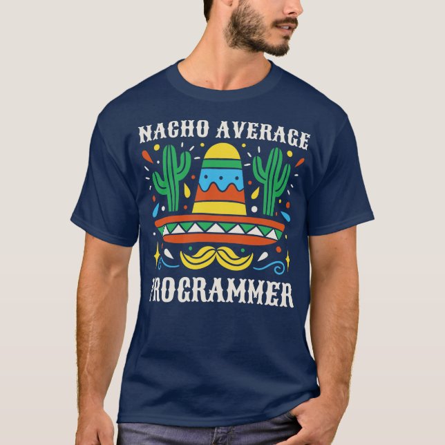 Camiseta Gracioso programador promedio ventilado mexicano S (Anverso)