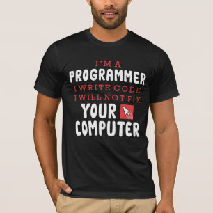 Camiseta Gracioso programador Reparación de Codificador Hu