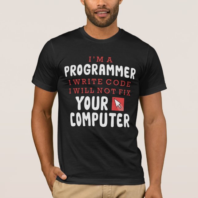 Camiseta Gracioso programador Reparación de Codificador Hum (Anverso)