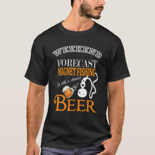 Camiseta Gracioso pronóstico de fin de semana Imán Pescad