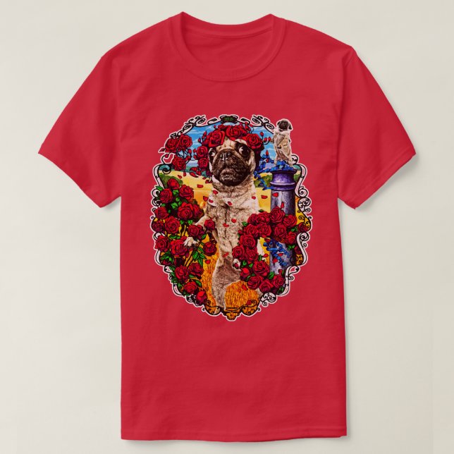 Camiseta Gracioso pug (Diseño del anverso)
