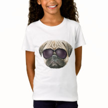 Gracioso pug, bulldog francés lindo con gafas