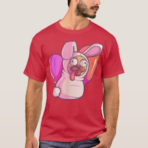 Camiseta Gracioso Pug Cute Vestido Como Un Bunny Feliz Gust